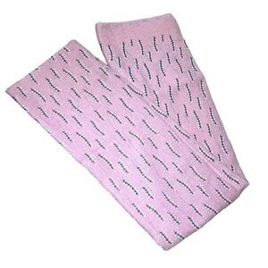 NWT ARIANNA BY HOWARD WAFFLE KNIT SOFT WEAVE SCARF, PINK PLANT PRINT